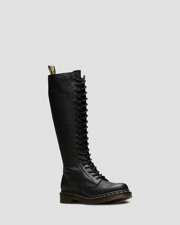 Dr Martens Dámské Vysoké Boty 1b60 Virginia Černé, CZ-807463